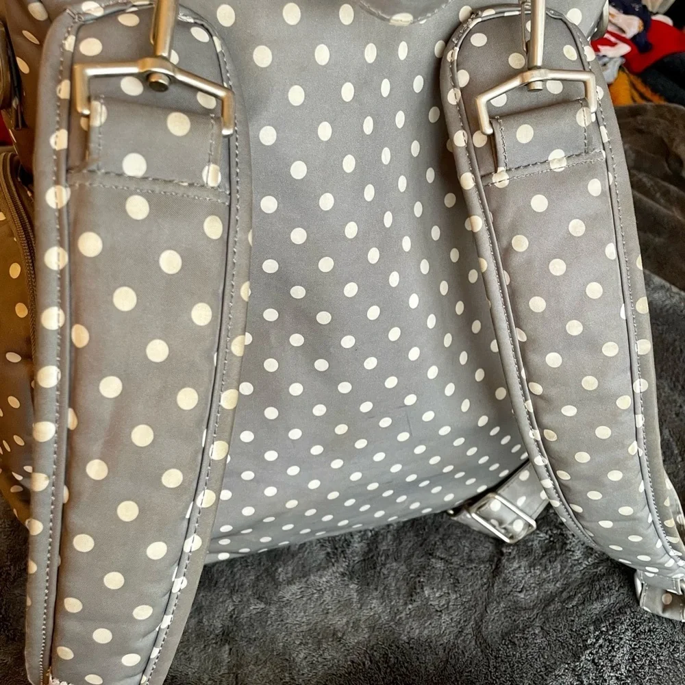 Jujube diaper bag, gray polka dot, super handy and in a good shape